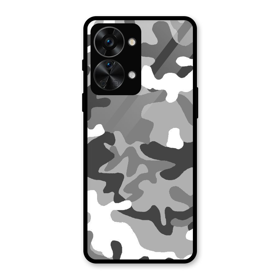 Grey Military Glass Back Case for OnePlus Nord 2T