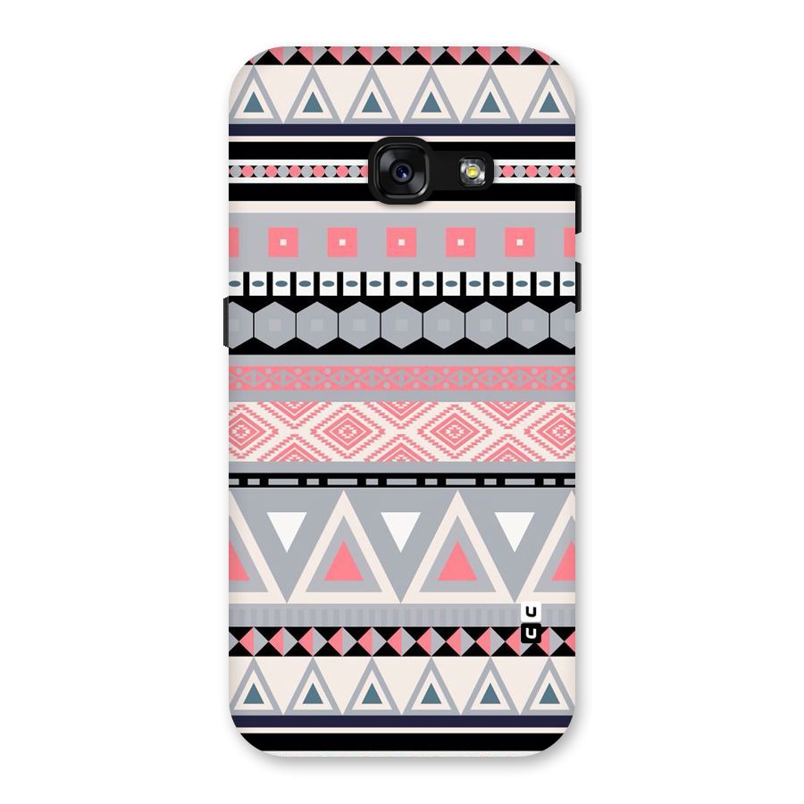 Grey Pink Pattern Back Case for Galaxy A3 (2017)