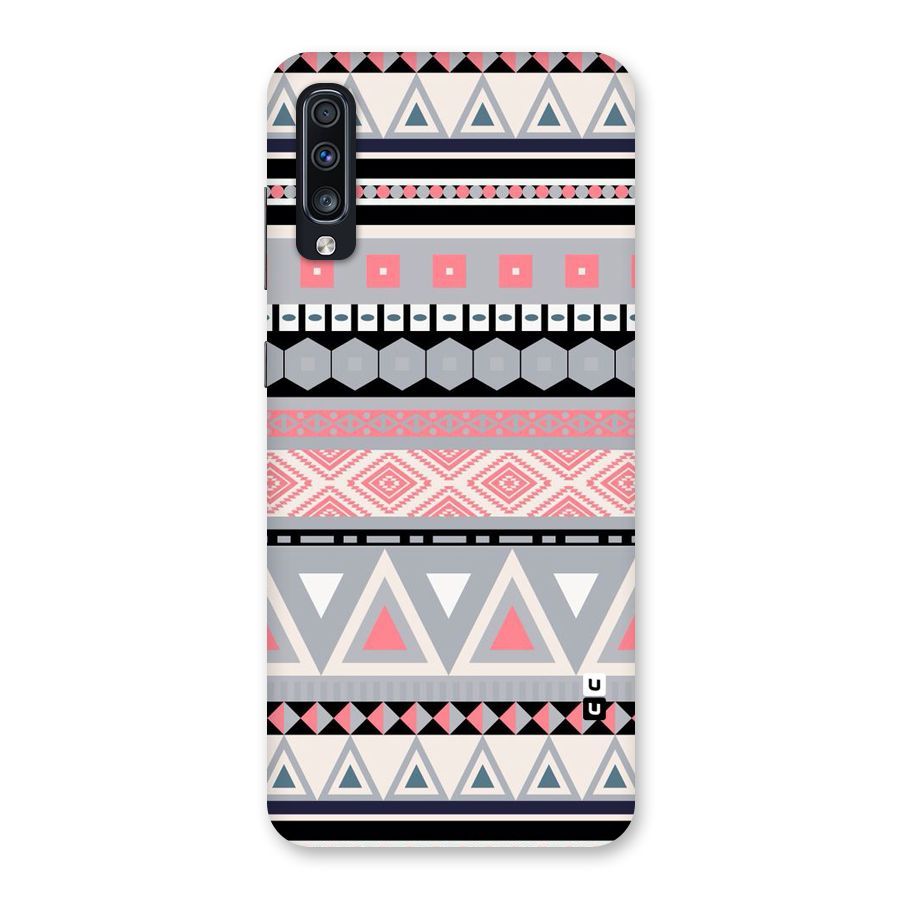 Grey Pink Pattern Back Case for Galaxy A70