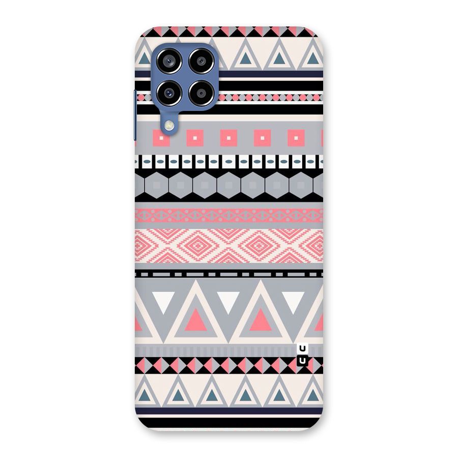 Grey Pink Pattern Back Case for Galaxy M53 5G