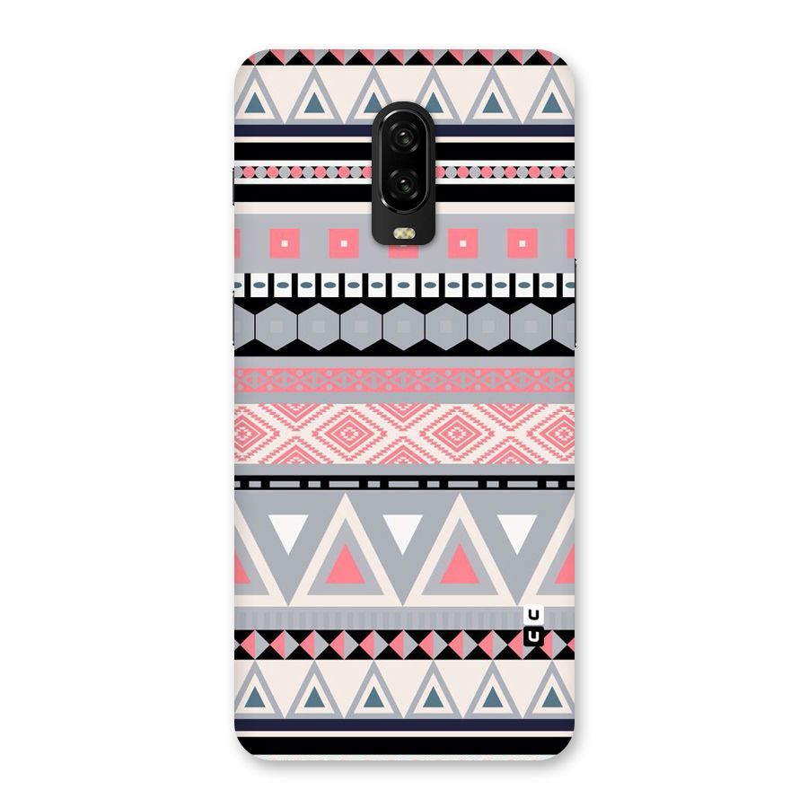 Grey Pink Pattern Back Case for OnePlus 6T