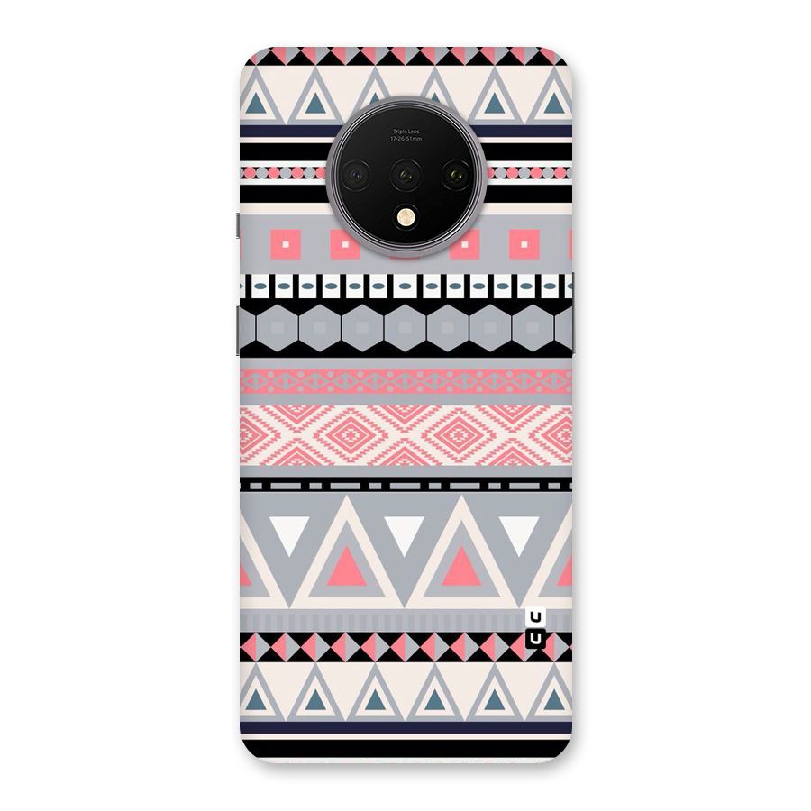 Grey Pink Pattern Back Case for OnePlus 7T
