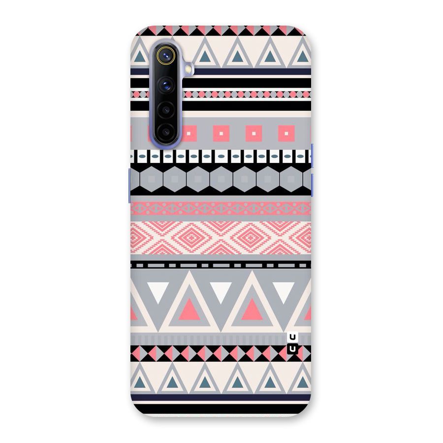Grey Pink Pattern Back Case for Realme 6i