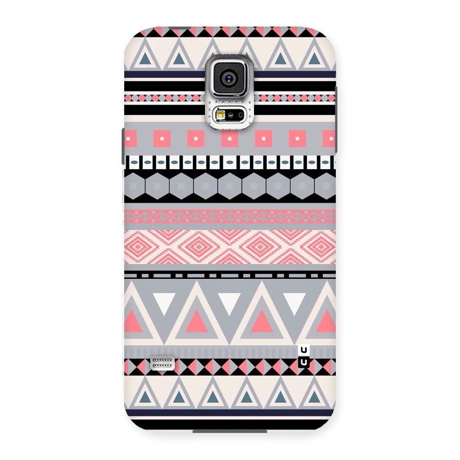 Grey Pink Pattern Back Case for Samsung Galaxy S5