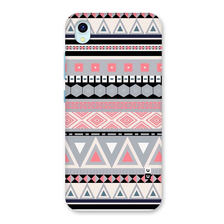 Grey Pink Pattern Back Case for Vivo Y1s