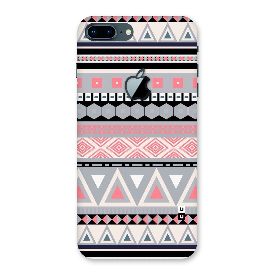Grey Pink Pattern Back Case for iPhone 7 Plus Apple Cut