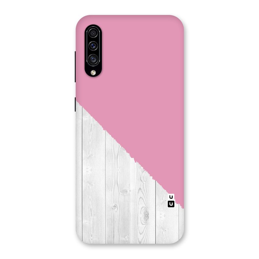 Grey Pink Wooden Design Back Case for Galaxy A30s