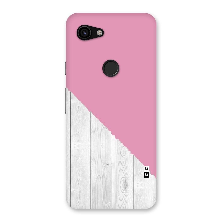 Grey Pink Wooden Design Back Case for Google Pixel 3a