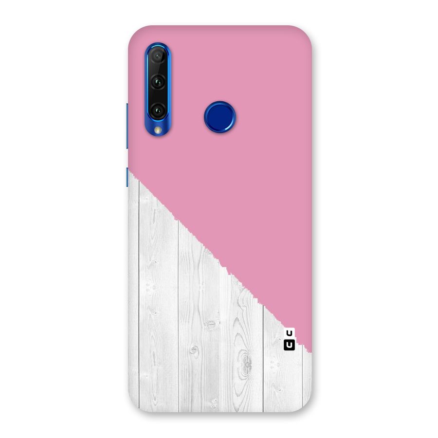 Grey Pink Wooden Design Back Case for Honor 20i
