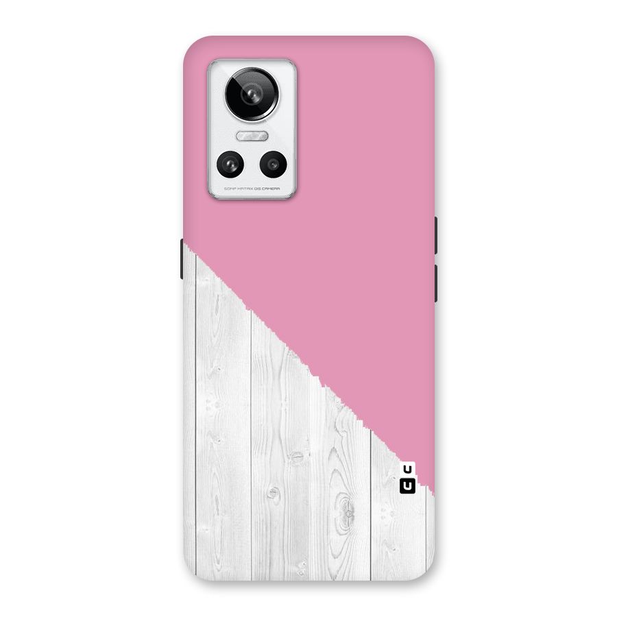 Grey Pink Wooden Design Back Case for Realme GT Neo 3