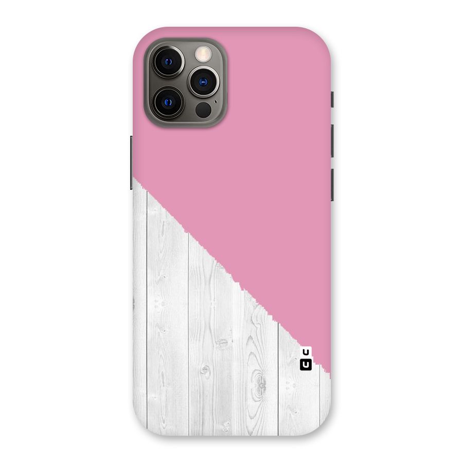 Grey Pink Wooden Design Back Case for iPhone 12 Pro