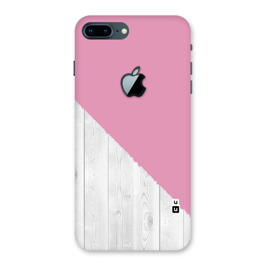 Grey Pink Wooden Design Back Case for iPhone 7 Plus Apple Cut