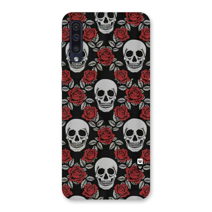 Grey Skulls Back Case for Galaxy A50