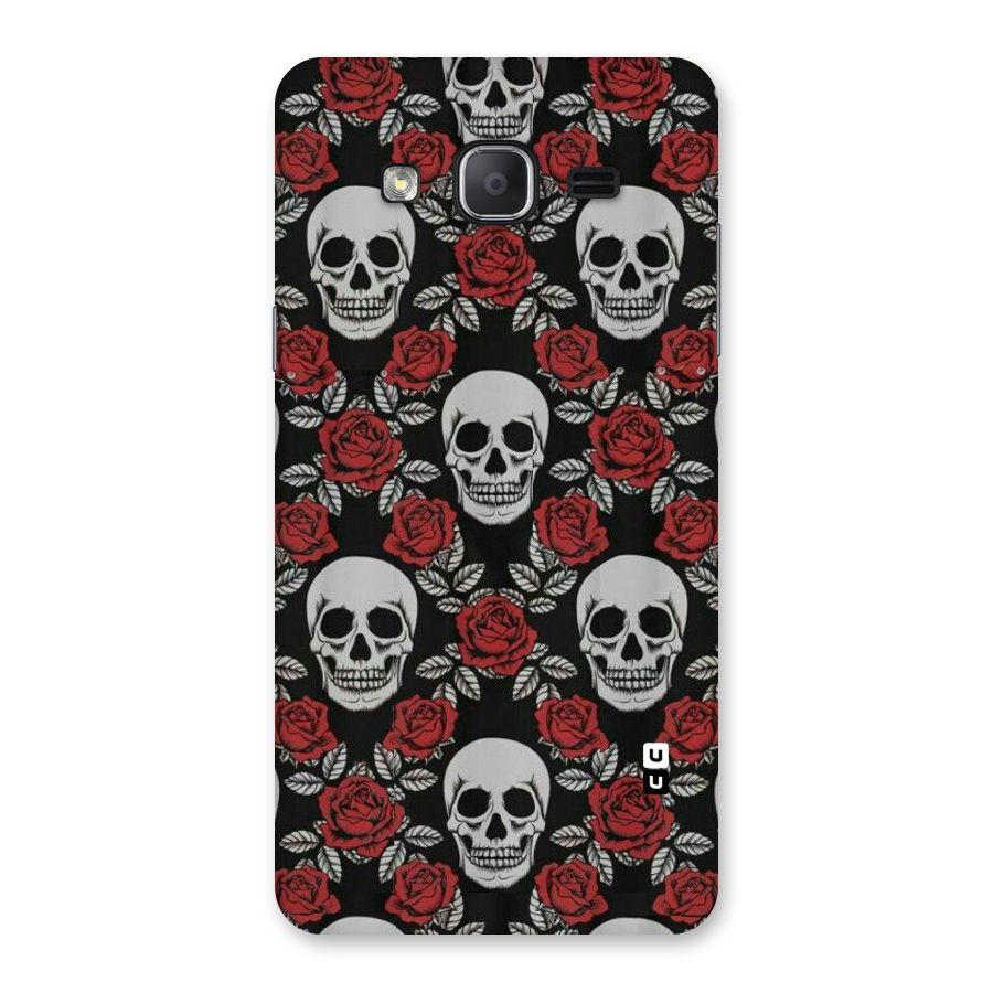 Grey Skulls Back Case for Galaxy On7 2015
