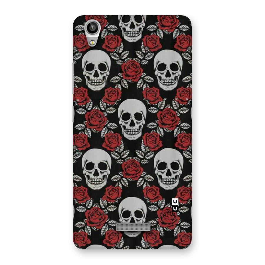 Grey Skulls Back Case for Lava-Pixel-V1