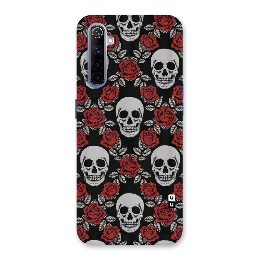 Grey Skulls Back Case for Realme 6