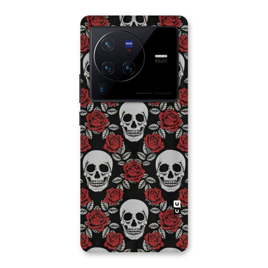 Grey Skulls Back Case for Vivo X80 Pro