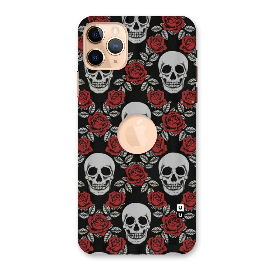 Grey Skulls Back Case for iPhone 11 Pro Max Logo Cut