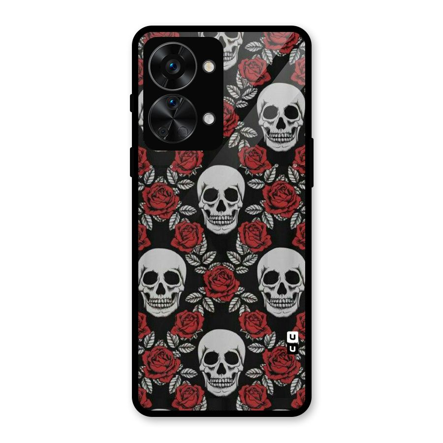 Grey Skulls Glass Back Case for OnePlus Nord 2T