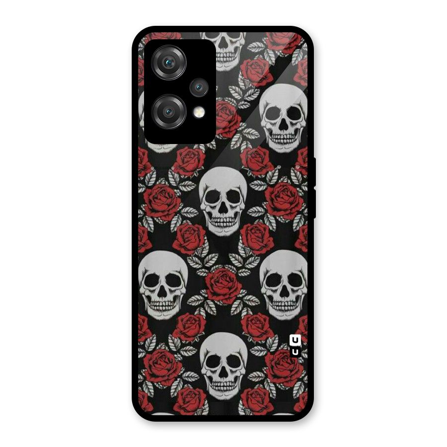 Grey Skulls Glass Back Case for OnePlus Nord CE 2 Lite 5G