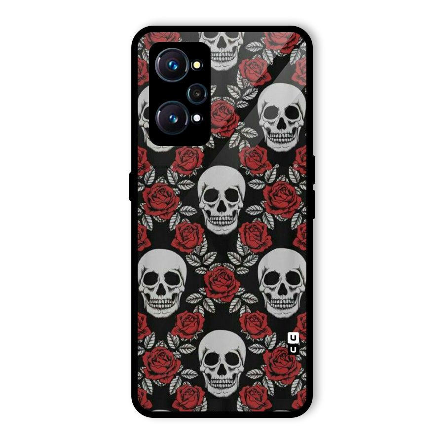 Grey Skulls Glass Back Case for Realme GT 2