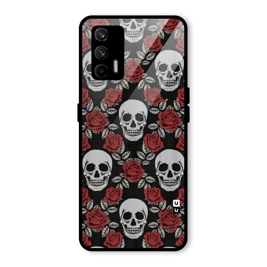 Grey Skulls Glass Back Case for Realme GT 5G