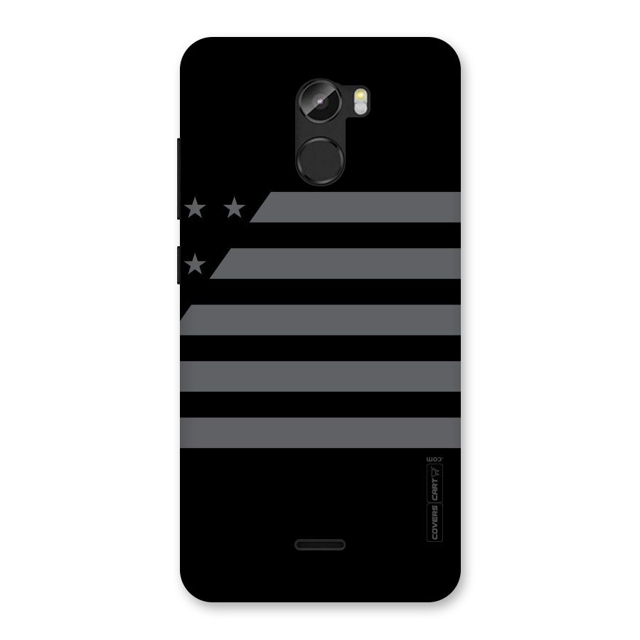 Grey Star Striped Pattern Back Case for Gionee X1
