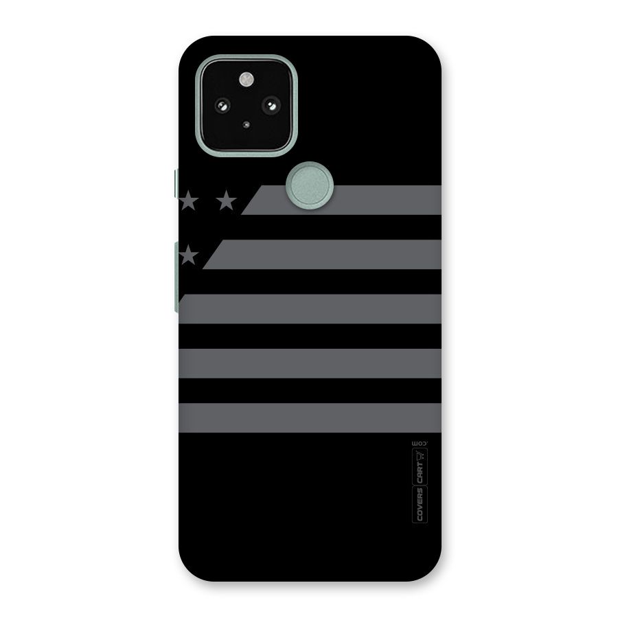 Grey Star Striped Pattern Back Case for Google Pixel 5