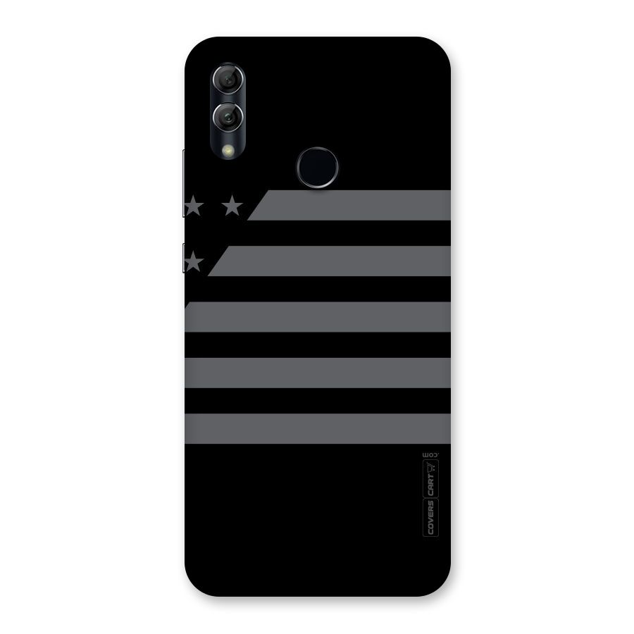 Grey Star Striped Pattern Back Case for Honor 10 Lite