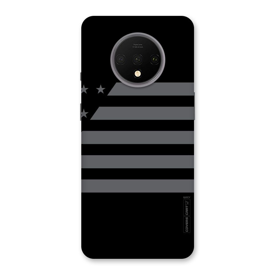 Grey Star Striped Pattern Back Case for OnePlus 7T