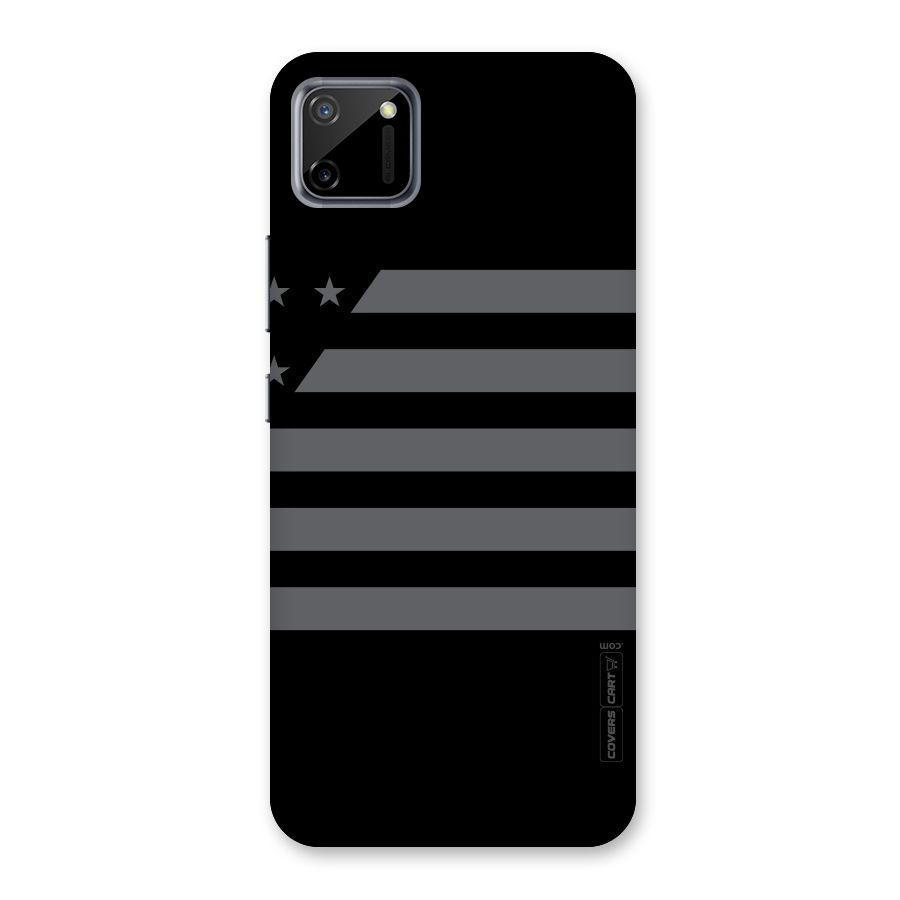 Grey Star Striped Pattern Back Case for Realme C11