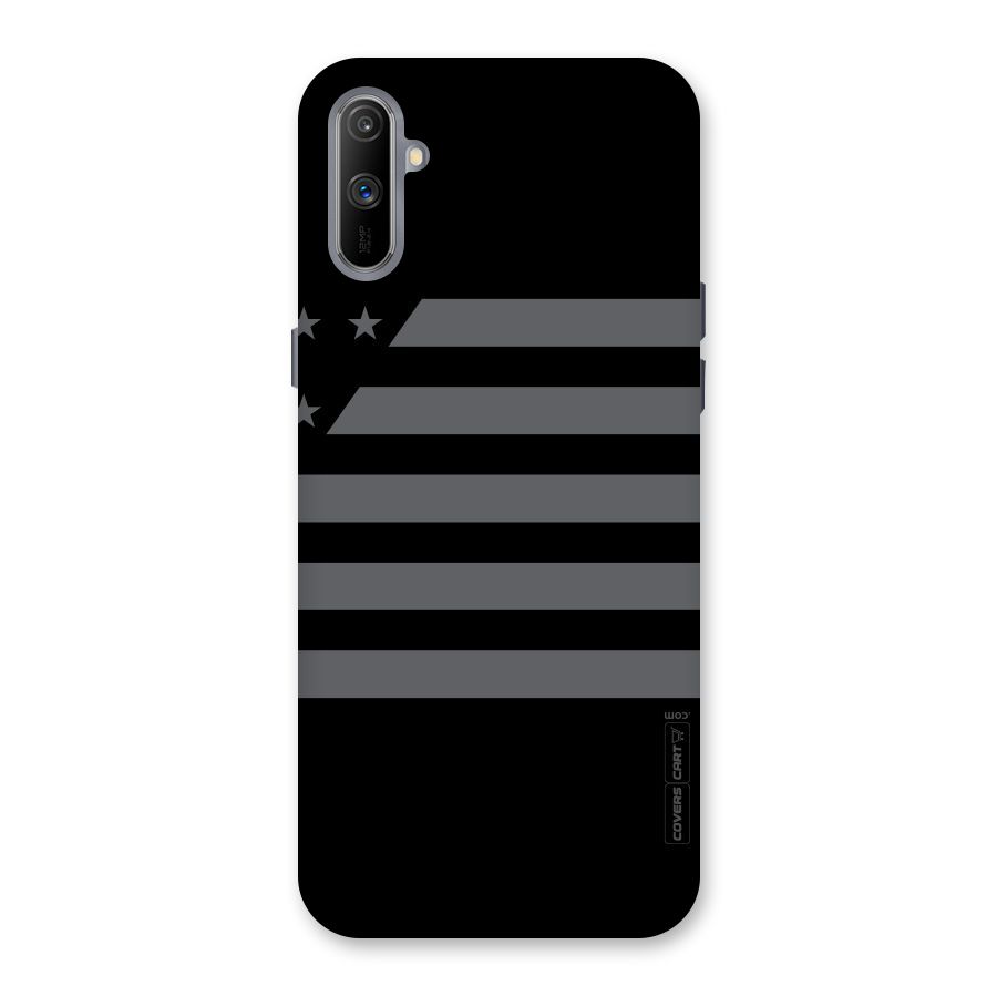 Grey Star Striped Pattern Back Case for Realme C3