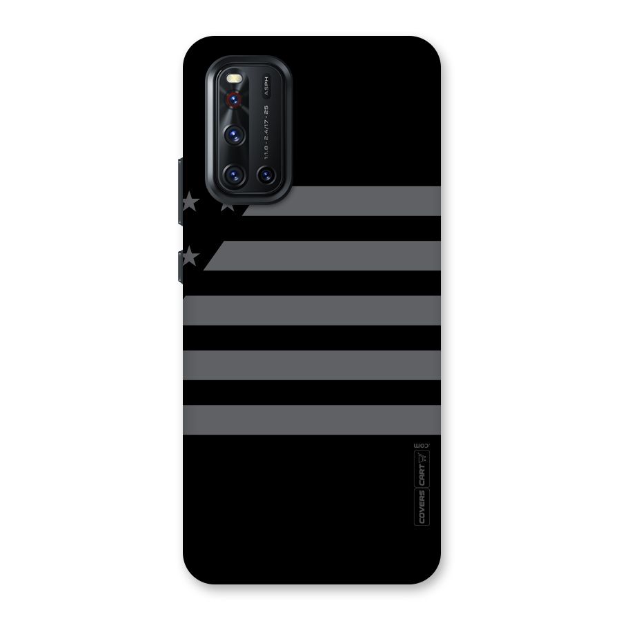 Grey Star Striped Pattern Back Case for Vivo V19