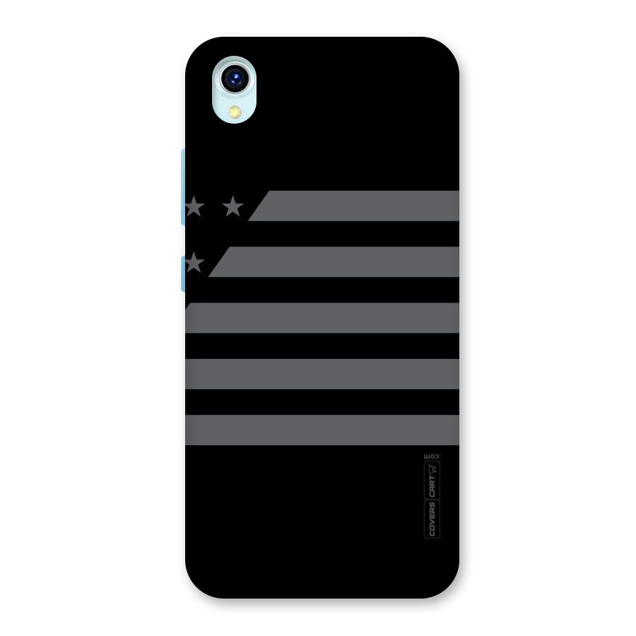 Grey Star Striped Pattern Back Case for Vivo Y1s