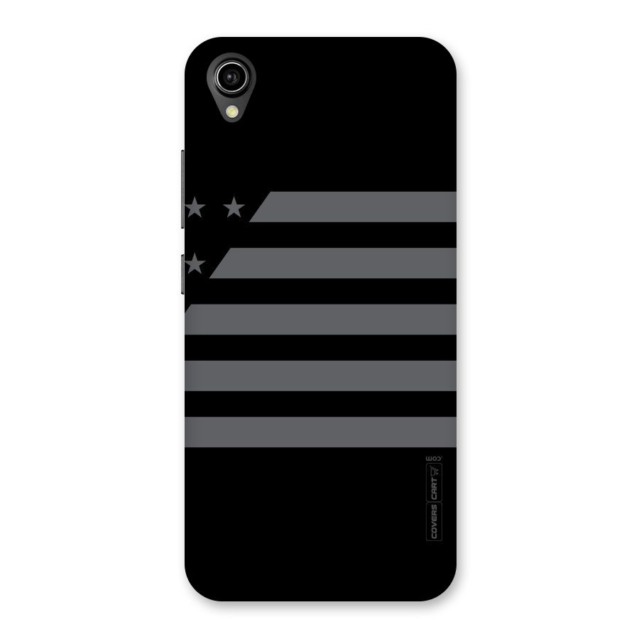Grey Star Striped Pattern Back Case for Vivo Y90