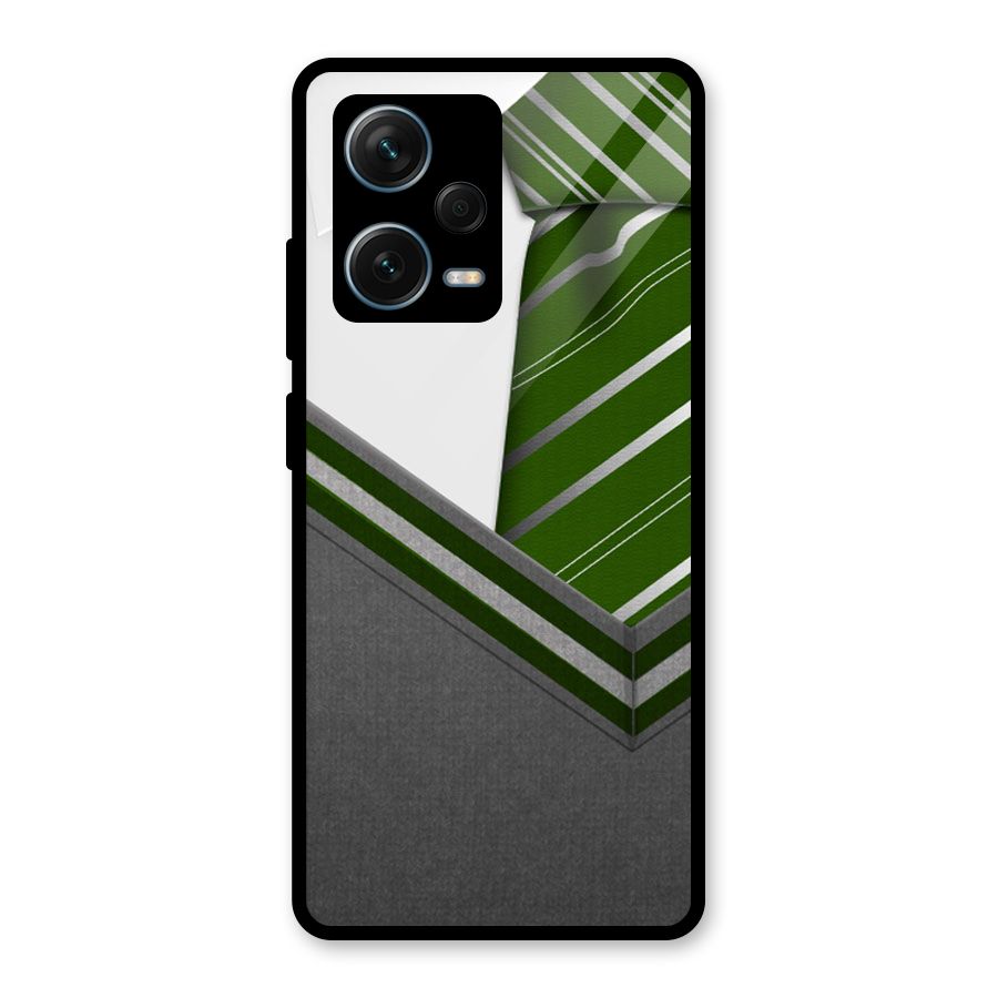 Grey Sweater Glass Back Case for Redmi Note 12 Pro Plus 5G