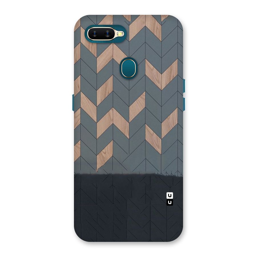 Greyish Wood Design Back Case for Oppo A11k