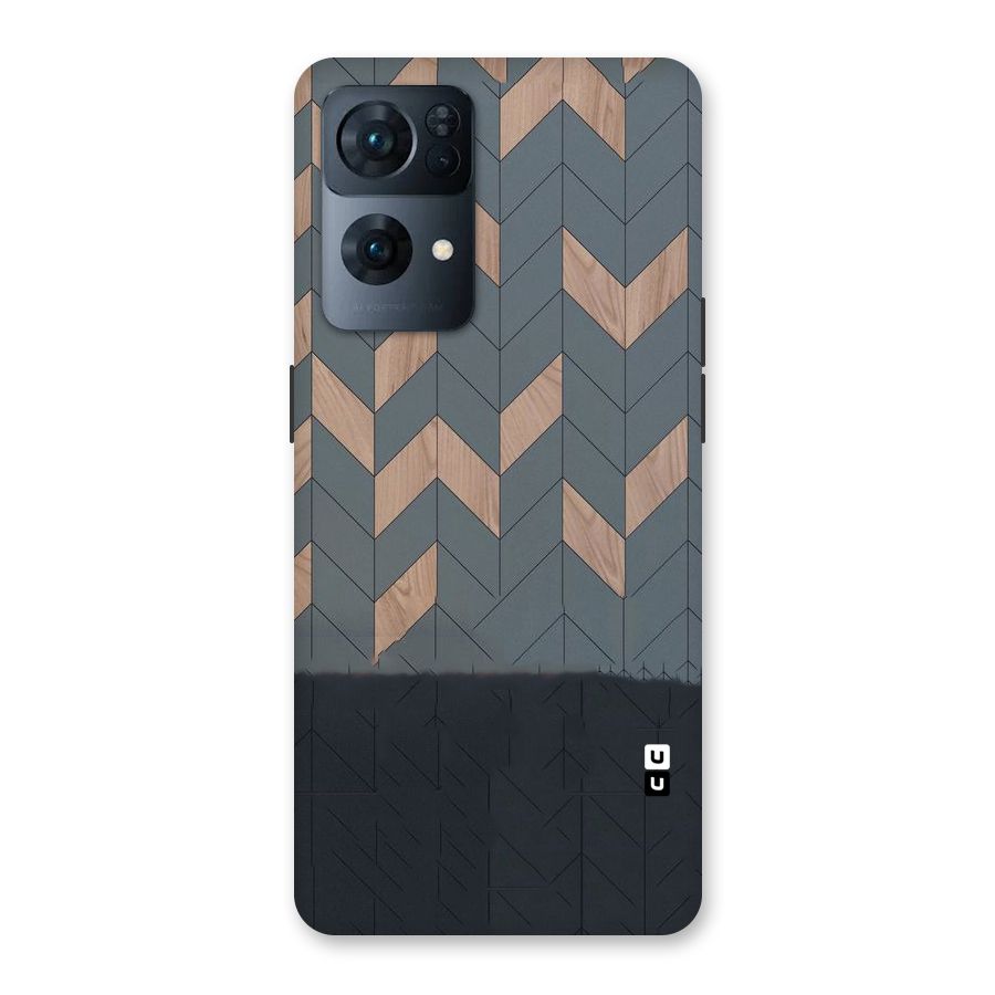 Greyish Wood Design Back Case for Oppo Reno7 Pro 5G