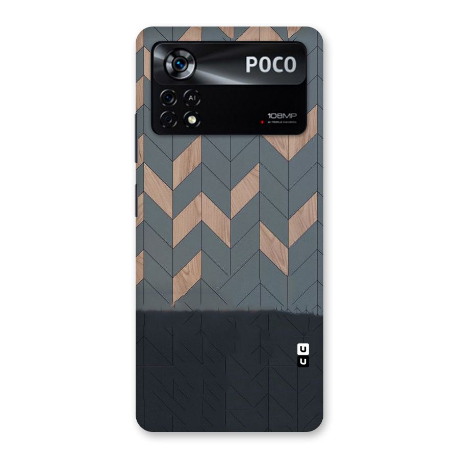 Greyish Wood Design Back Case for Poco X4 Pro 5G