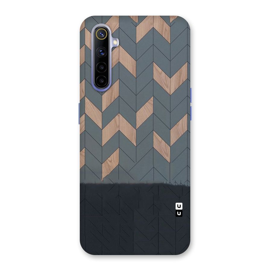 Greyish Wood Design Back Case for Realme 6i
