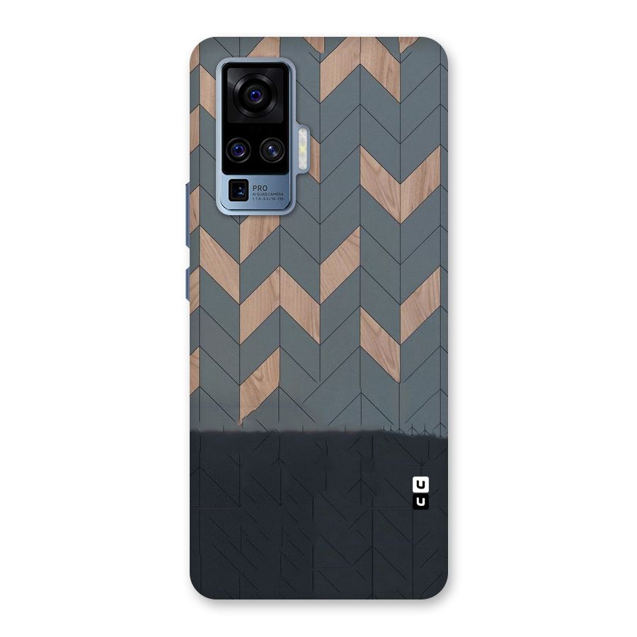 Greyish Wood Design Back Case for Vivo X50 Pro