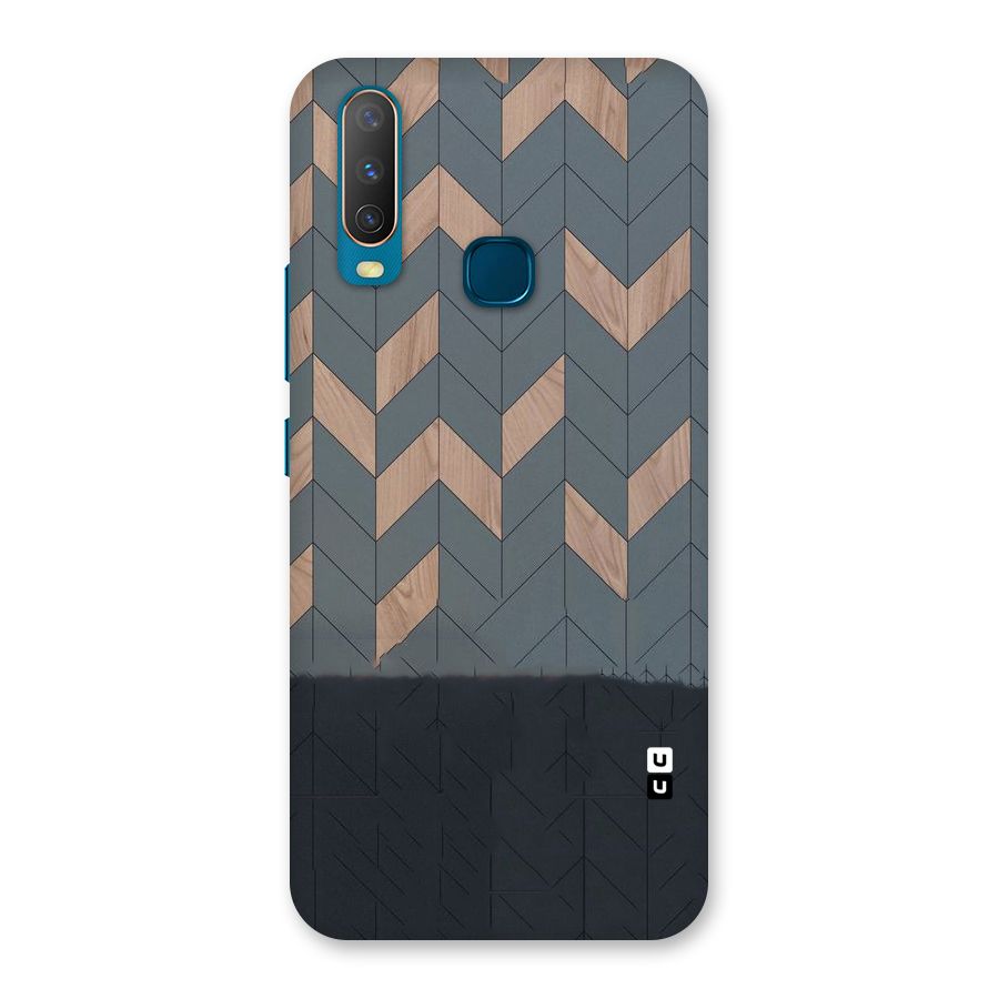 Greyish Wood Design Back Case for Vivo Y15