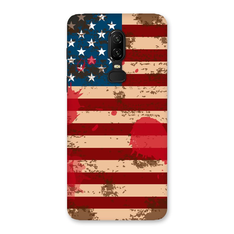 Grunge USA Flag Back Case for OnePlus 6