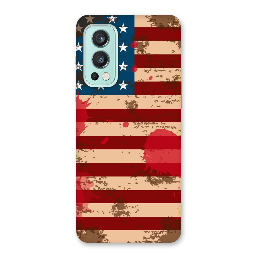 Grunge USA Flag Back Case for OnePlus Nord 2 5G