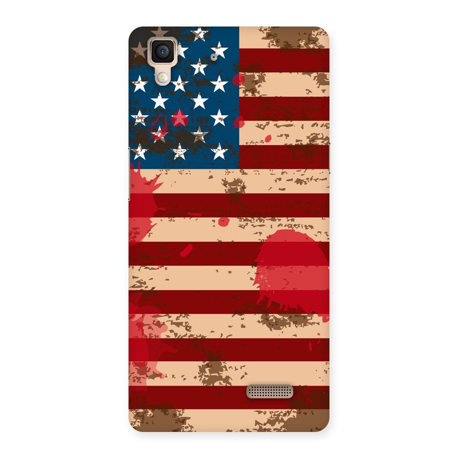 Grunge USA Flag Back Case for Oppo R7