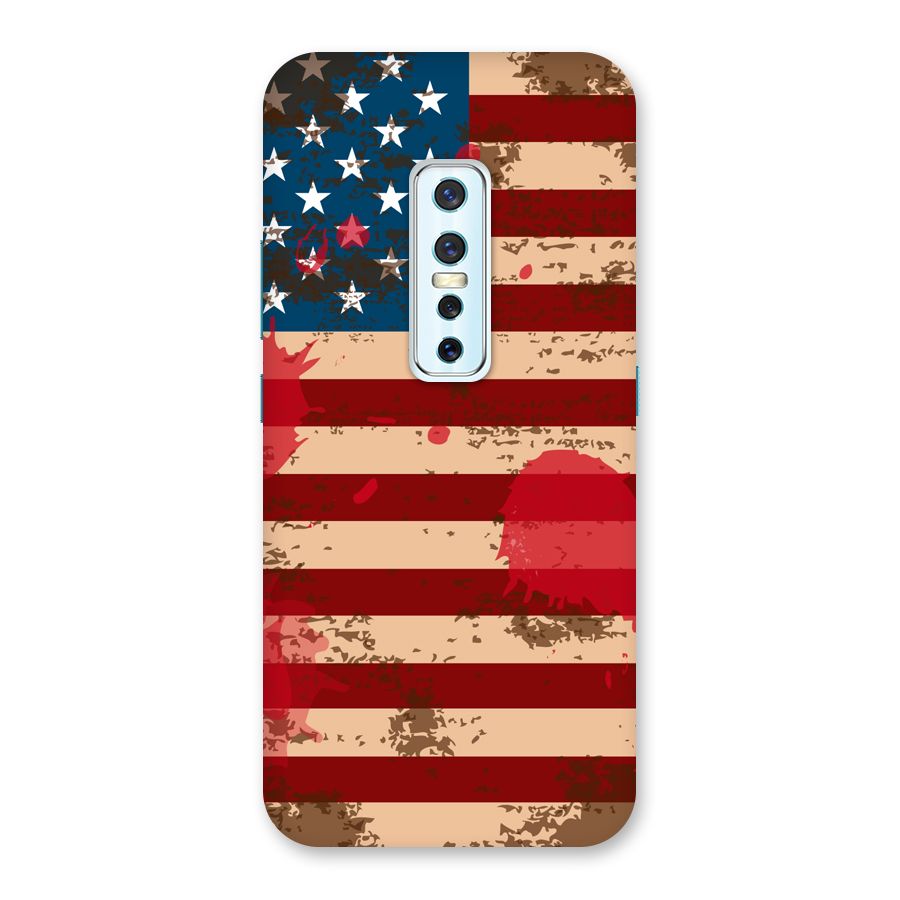 Grunge USA Flag Back Case for Vivo V17 Pro