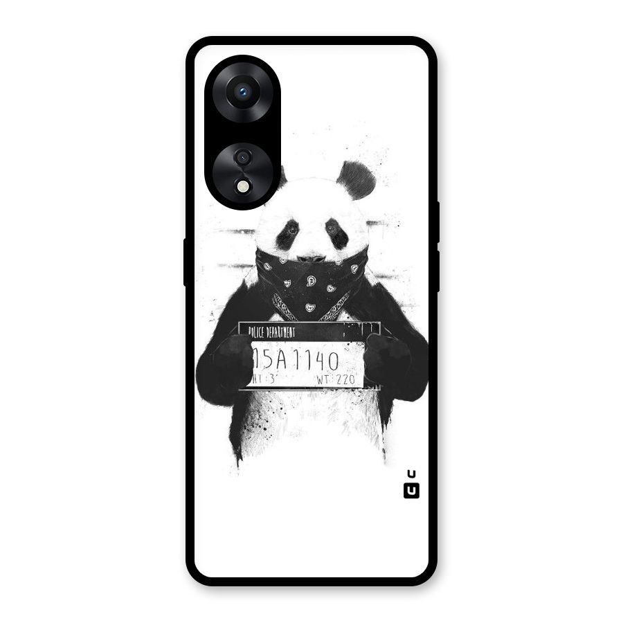 Guilty Panda Glass Back Case for Oppo A78