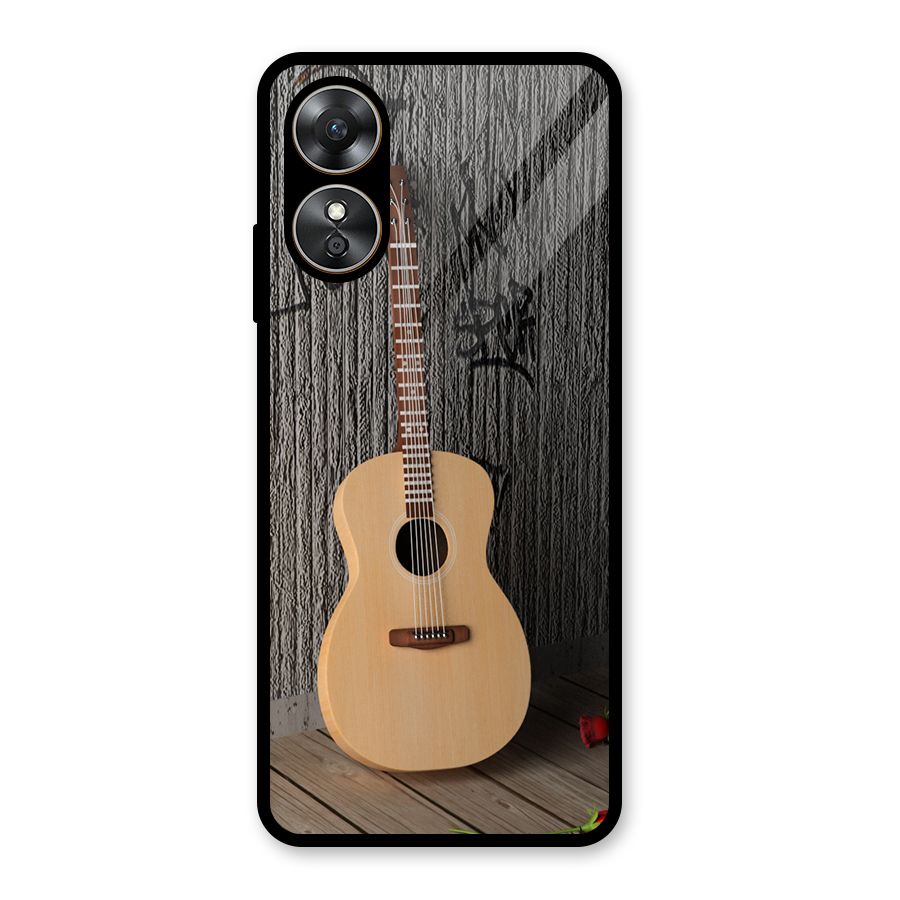 Guitar Classic Glass Back Case for Oppo A17