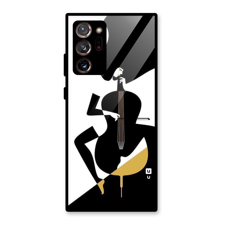 Guitar Women Glass Back Case for Galaxy Note 20 Ultra 5G