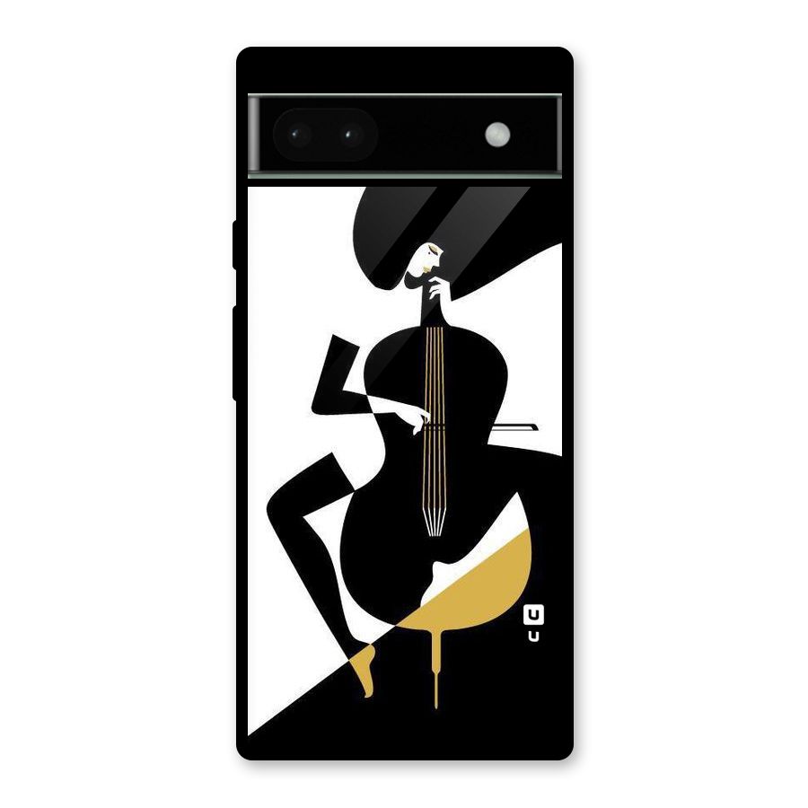 Guitar Women Glass Back Case for Google Pixel 6a